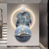Blue leafs with deer Wall Painting with LED